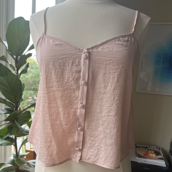 Midnight Bakery Luxe Pink Mock Button Down Camisole Valentine’s Day - Picture 3 of 7